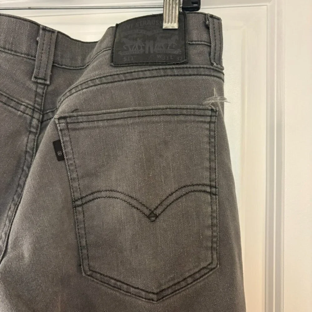 Men's Levi Strauss 511 Gray Slim Jeans
